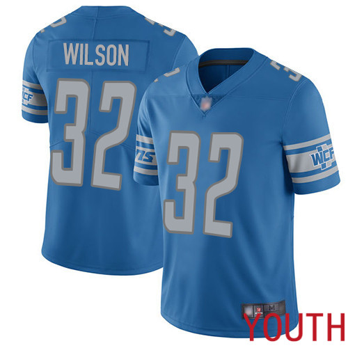 Detroit Lions Limited Blue Youth Tavon Wilson Home Jersey NFL Football 32 Vapor Untouchable